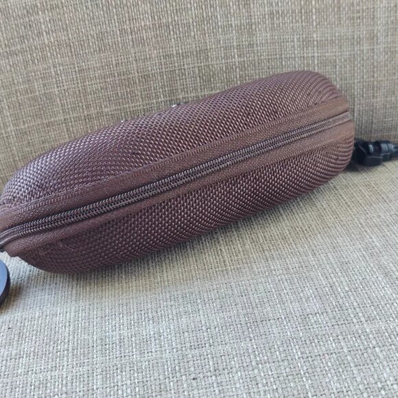 Maui Jim Glasses Case Brown Semi Hard Case Zip Around Case only - Picture 2 of 10